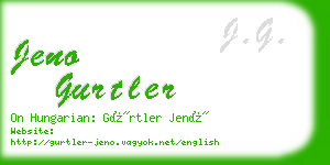 jeno gurtler business card